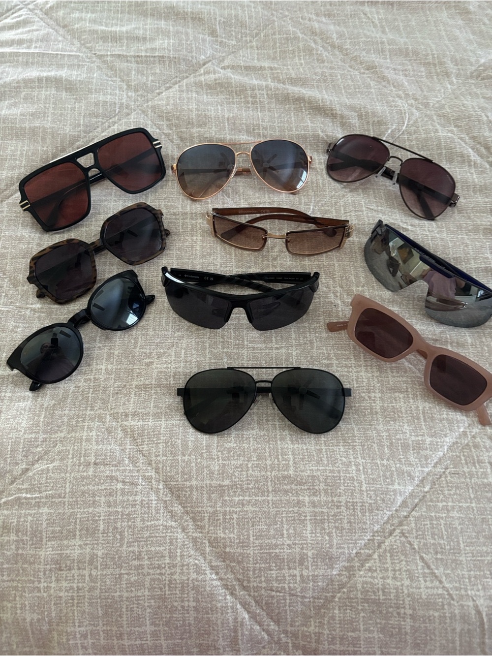 Ten pair unisex known designer sunglasses no cases